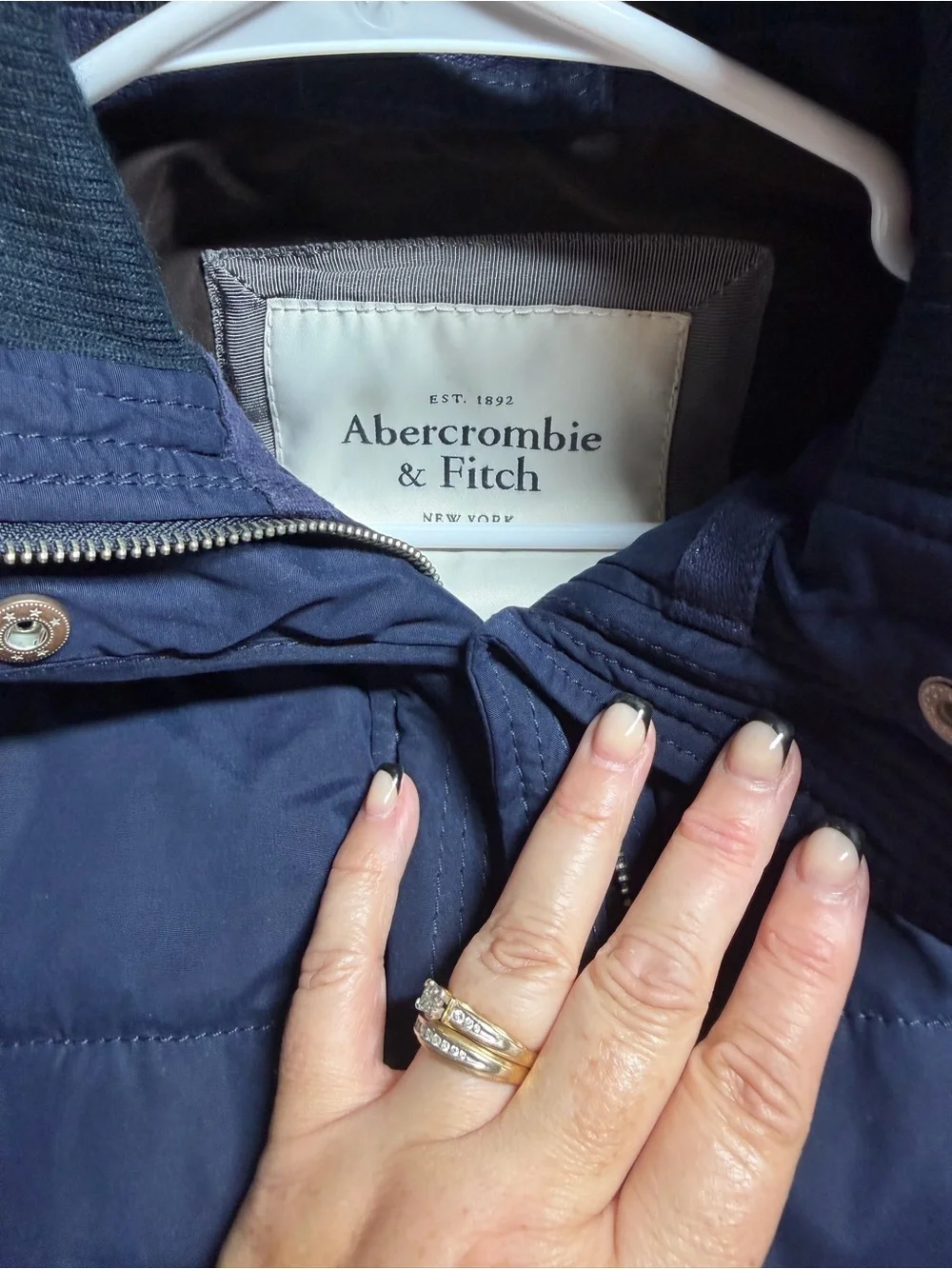 VTG Abercrombie And Fitch Men Small Blue Down Puffer Vest Y2K Sporty Gorpcore